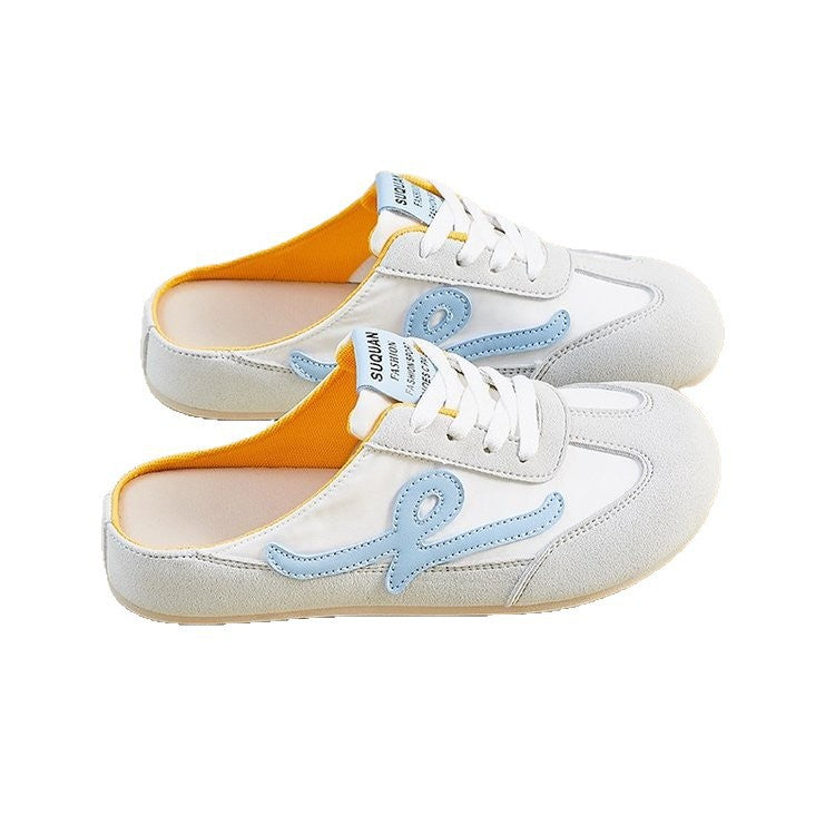 Damen Komfortable Slipper mit elastischen Schnürsenkeln R&B