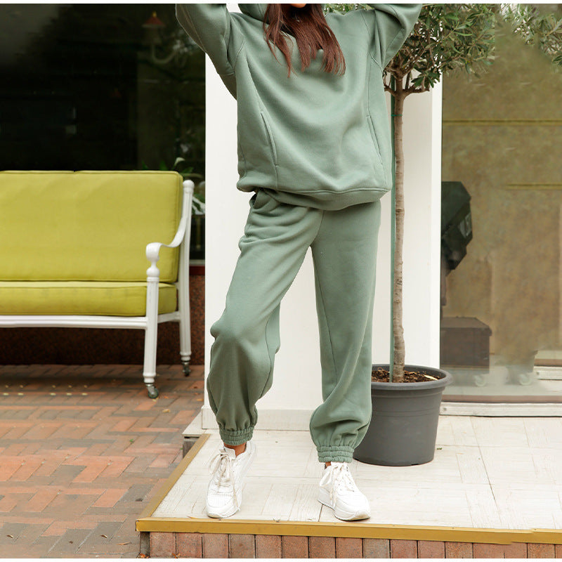 Damen lässiger Jogginganzug mit weichem Material und elastischem Bund R&B