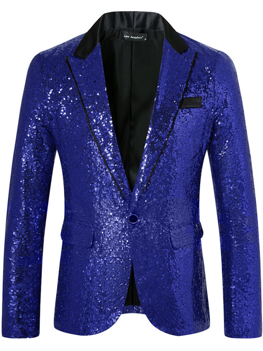 Herren Glamouröser Paillettenblazer R&B
