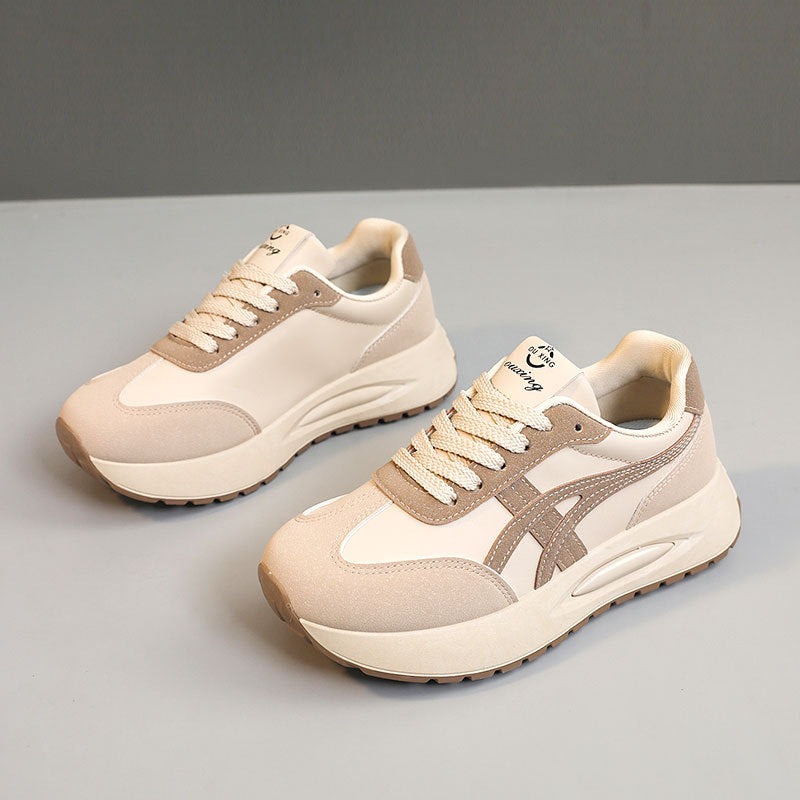 Damen Plattform-Sneaker mit atmungsaktiver Mesh-Oberfläche und stoßdämpfendem Sohlenprofil R&B