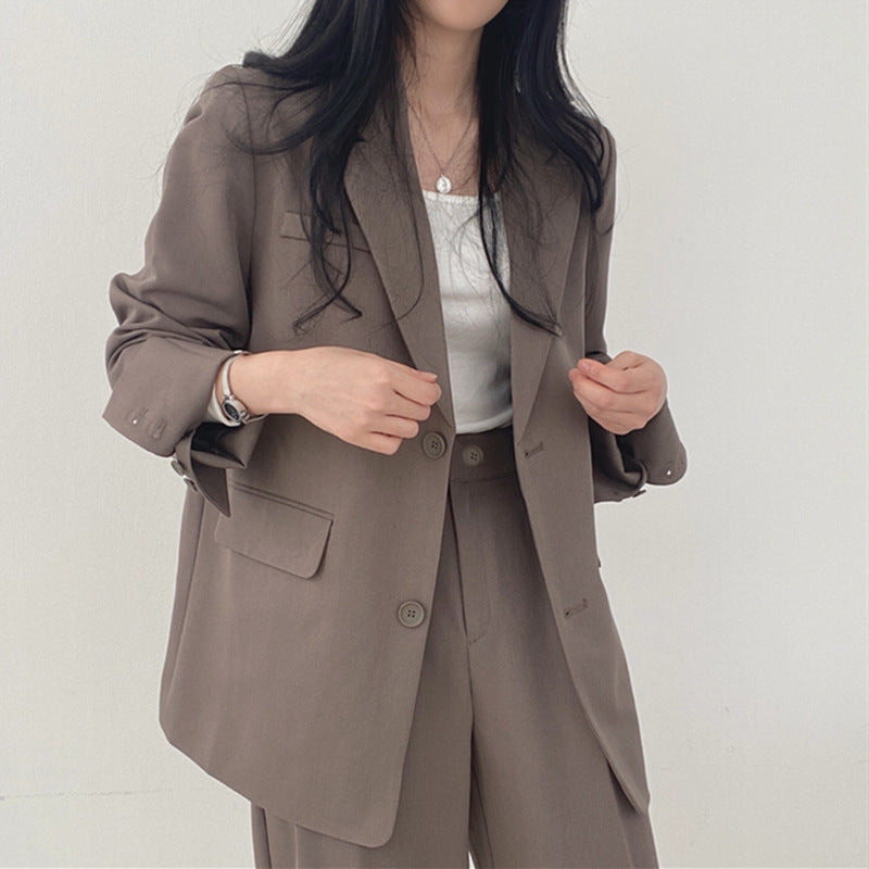 Damen elegantes Blazer-Set mit weitem Schnitt R&B