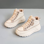 Damen High-Top Sneakers mit kuscheligem Innenfutter und rutschfester Profilsohle R&B