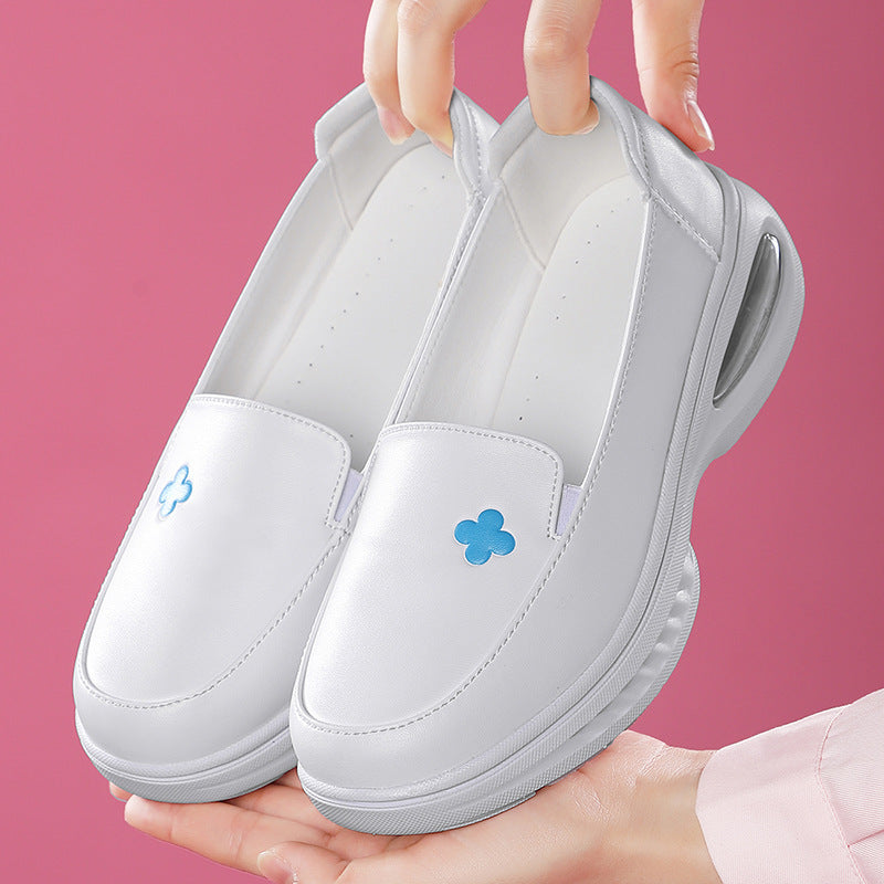 Damen nan orthopädischer Komfort-Slipper mit sichtbarer Luftkammer im Fersenbereich und stoßdämpfender Plateausohle R&B