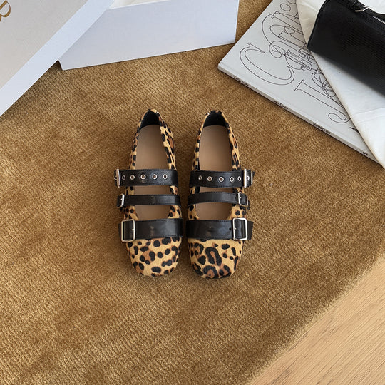 Damen elegante Mary Jane Schuhe mit modischem Riemen und Schnallen R&B