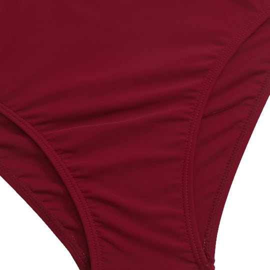Damen Hochgeschnittener Badeanzug mit künstlerischem Print R&B