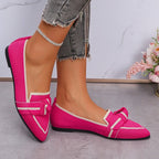 Damen elegante Mokassins mit modischem Schleifen-Design R&B