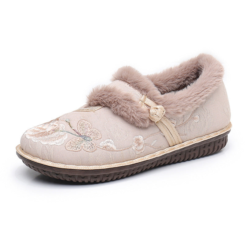 Damen Kuschelige und dekorative Hausschuhe mit floralem Design R&B