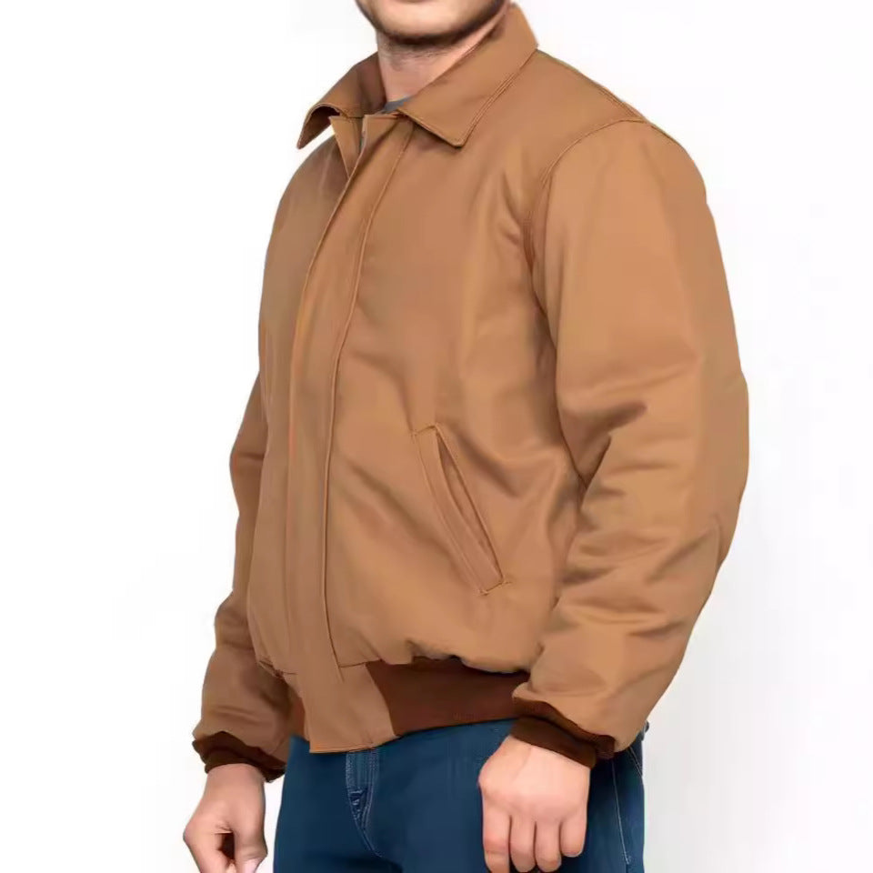 Herren stilvolle Bomberjacke mit praktischen Taschen und elastischem Bund R&B