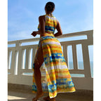 Damen Maxikleid mit trendigem Wickeldesign