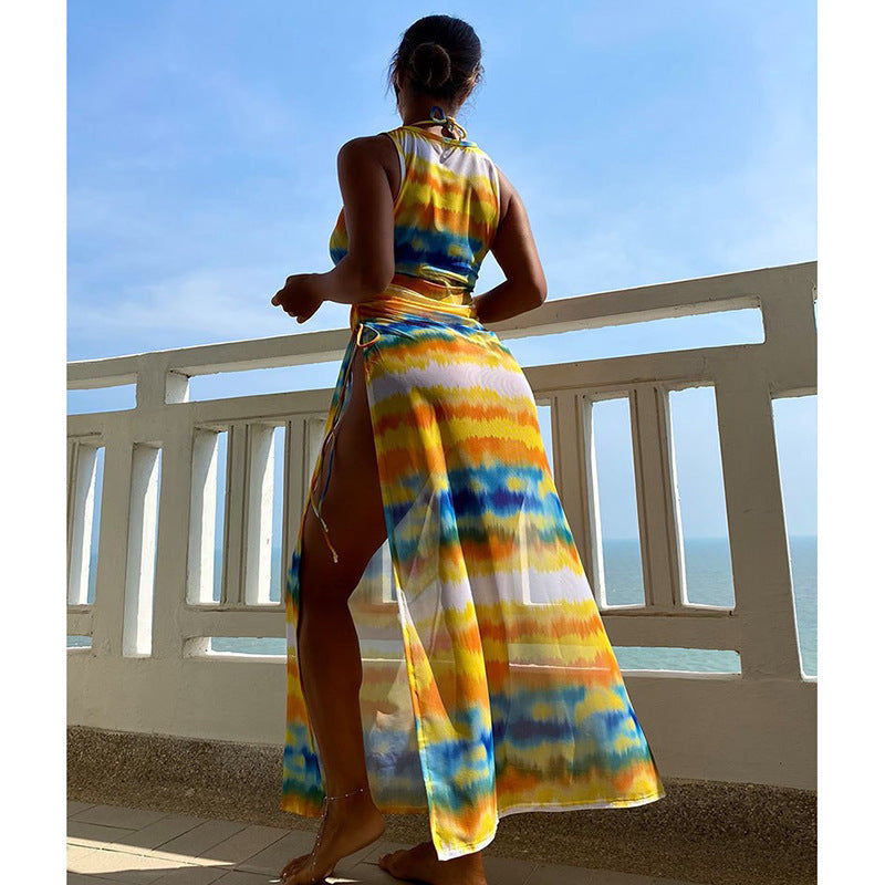 Damen Maxikleid mit trendigem Wickeldesign