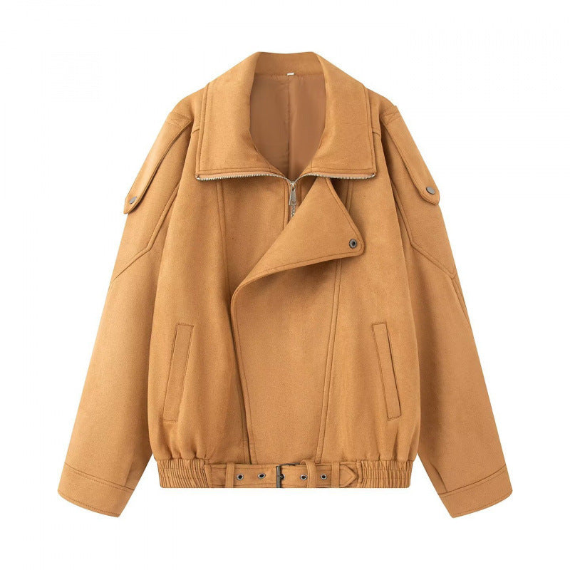 Damen lässige Oversize-Jacke aus hochwertigem Material R&B