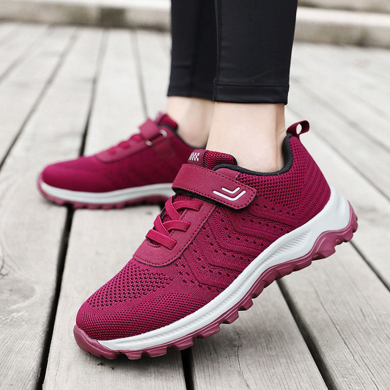 Damen Atmungsaktive Sport-Schuhe mit Klettverschluss und rutschfester Sohle R&B