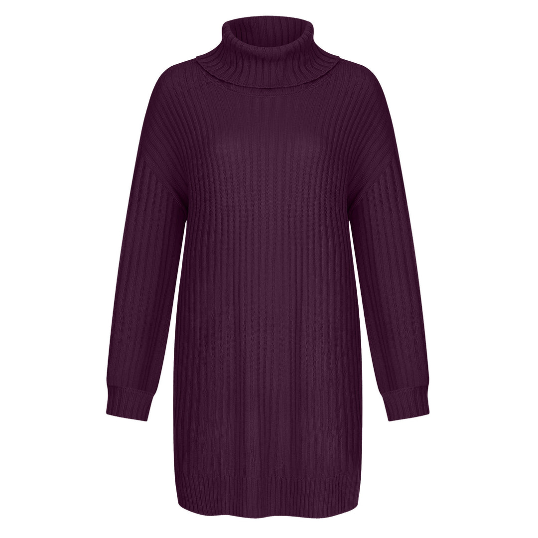 Damen Grobstrick Rollkragenpullover im lässigen Schnitt R&B