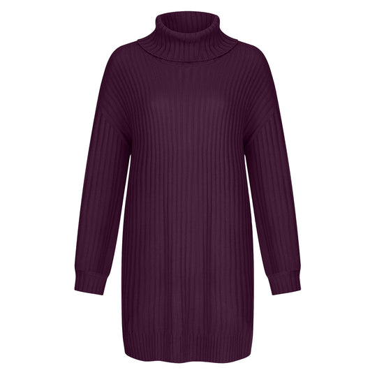 Damen Grobstrick Rollkragenpullover im lässigen Schnitt R&B