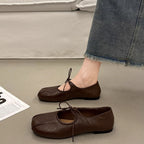 Damen Ballerina-Schuhe mit elegantem Schnürdesign und komfortablem Fußbett R&B