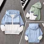 Unisex nan leichte Windbreaker Jacke mit Kapuze und Farbblock-Design wasserabweisend atmungsaktiv R&B