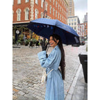 Damen Trenchcoat mit gestreiftem Design und Bindegürtel R&B