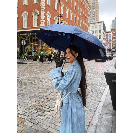 Damen Trenchcoat mit gestreiftem Design und Bindegürtel R&B