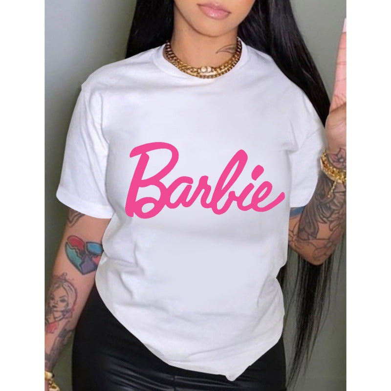 Damen T-Shirt mit großem, verspieltem Grafikdruck R&B