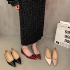 Damen elegante Ballerinas mit modischen Nietenakzenten und komfortabler Innensohle R&B