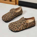 Damen Bequeme Mokassins mit originellem Leopardenmuster