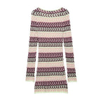 Damen Strickkleid mit einzigartigem geometrischem Muster R&B