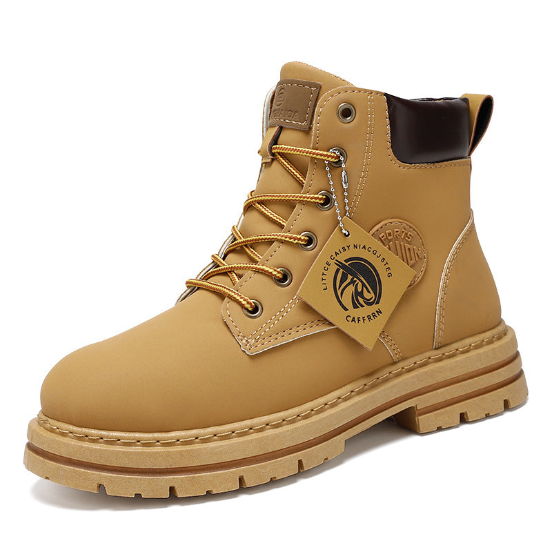 Herren Schnürstiefel aus hochwertigem Leder mit dicker Sohle R&B