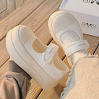 Damen Modische Plateauschuhe mit Klettverschluss