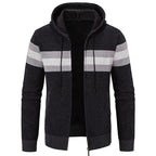 Herren modische Kapuzenjacke mit strukturiertem Design und elegantem Innenkragen
