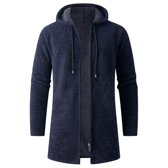 Damen gemütlicher Kapuzenmantel aus schwerem Fleece R&B