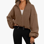 Damen Sportliche Zip-Jacke Heidi-Mode