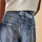 Damen Weite Vintage Denim-Jeans