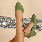 Damen Elegante Blockabsatz-Pumps mit strukturierter Oberfläche R&B