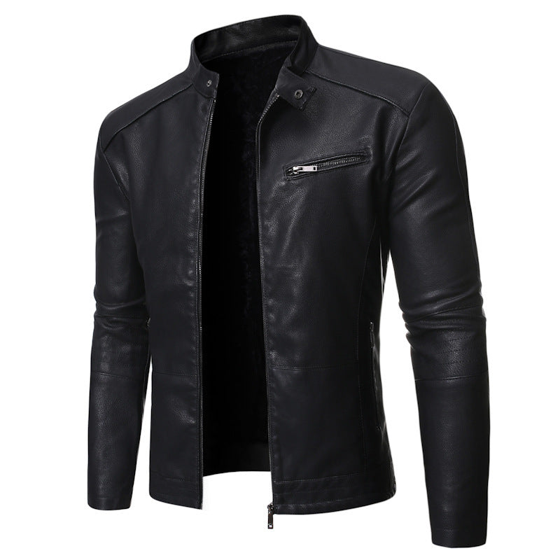 Herren jacke mit stylishem Stehkragen und praktischen Reißverschlusstaschen R&B