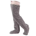 Damen Kuschelige Overknee-Socken aus weichem Fleece R&B