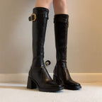 Damen Hochwertige Stiefel mit modernem Knöchelriemen von R&B