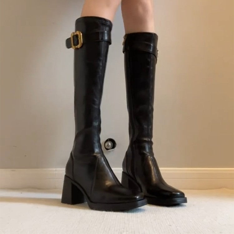 Damen Hochwertige Stiefel mit modernem Knöchelriemen von R&B