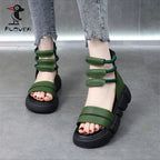 Damen Komfortable Sandalen mit innovativem Riemendesign