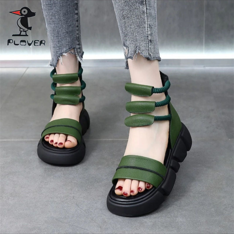 Damen Komfortable Sandalen mit innovativem Riemendesign