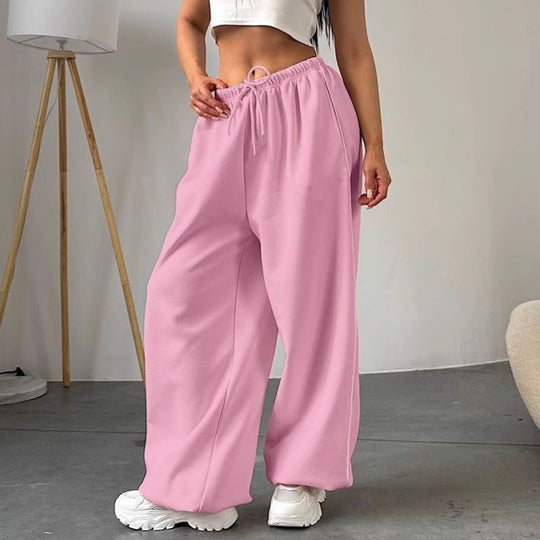 Damen Weite Sporthose mit elastischem Bund R&B