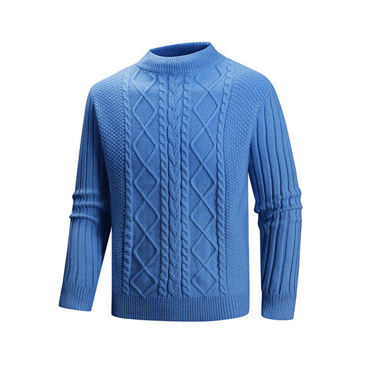 Herren Strickpullover mit strukturiertem Design und hohem Kragen R&B