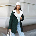 Damen gesteppte Wolljacke R&B