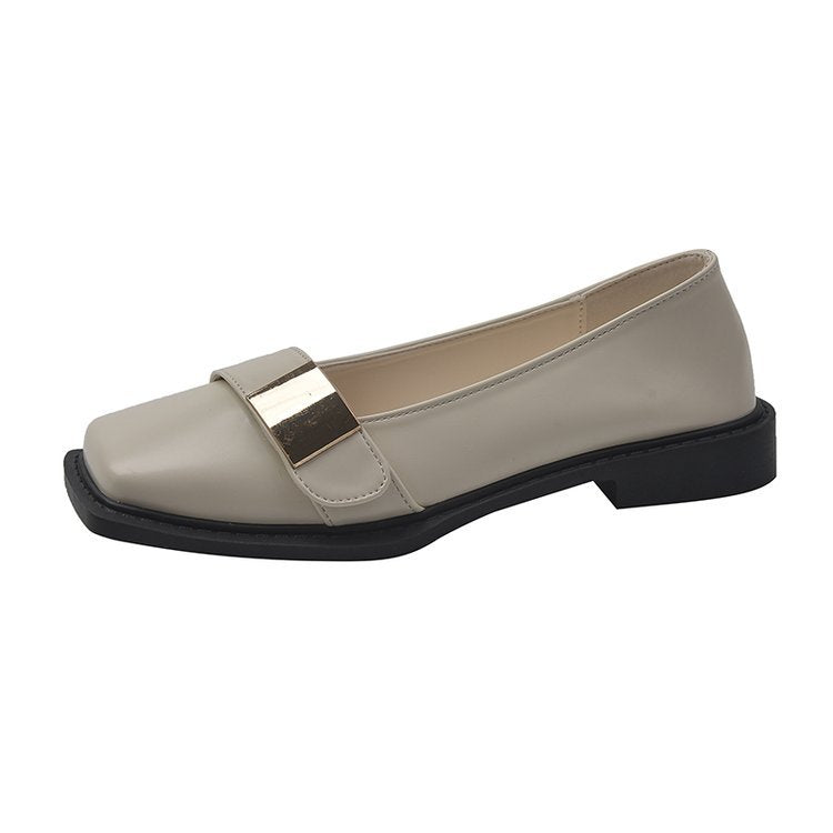 Damen elegante Ballerinas mit schickem Riemen und komfortablem Blockabsatz R&B