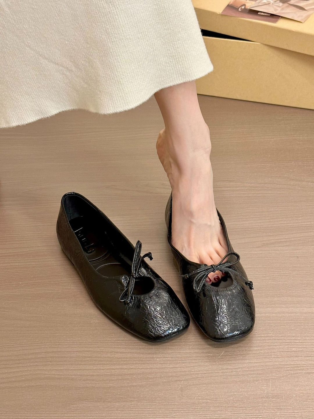 Damen elegante Ballerinas mit modischem Rüschendesign und komfortablem Innenfutter R&B