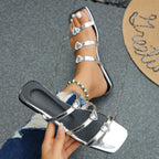 Damen Modische Sandalen mit funkelnden Strassdetails und elegantem Riemendesign R&B
