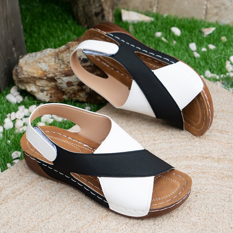 Damen Komfortable Riemchen-Sandalen mit atmungsaktiver Sohle R&B