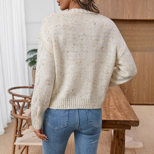 Damen Strickjacke mit Zopfmuster und knopfverziertem Ausschnitt R&B