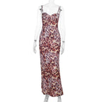 Damen Maxikleid mit elegantem Tiermuster R&B
