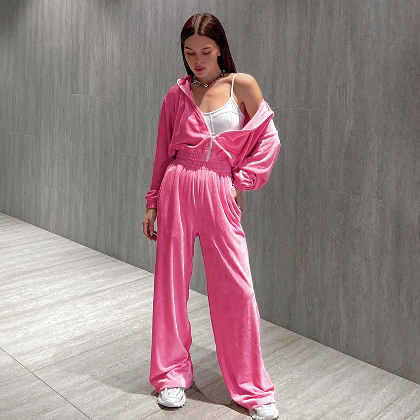 Damen bequeme Trainingsanzug mit weitem Schnitt R&B