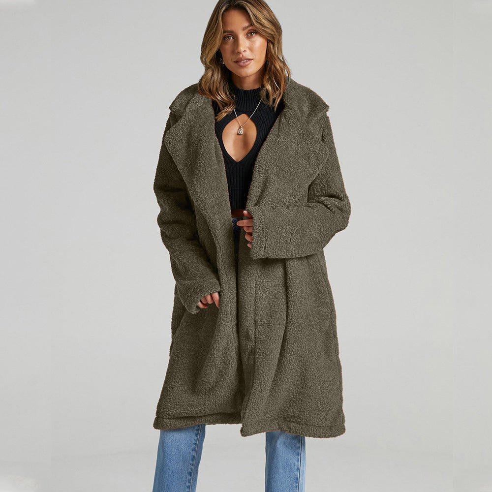Damen Lange Fleecejacke R&B
